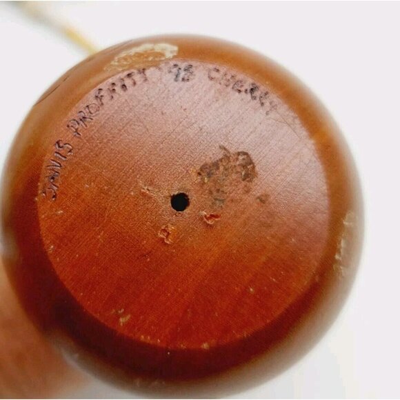Janis Proffitt Wood Vase 1998 Floral Cherry Wood READ 3 3/4" - Picture 6 of 9